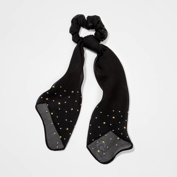 Star Printed Scarf Hair Twister with Tails - Wild Fable™ Black | Target