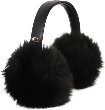 COACH Genuine Shearling Earmuffs | Nordstrom | Nordstrom