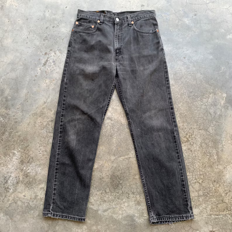 Vintage 2000s Levis 505 Black Denim Jeans Made in Usa Size 32x28 - Etsy Canada | Etsy (US)