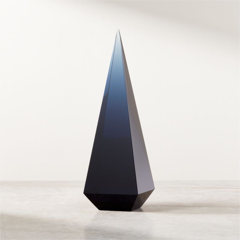 Geo Slate Blue Crystal Christmas Tree 10.25" | CB2 | CB2