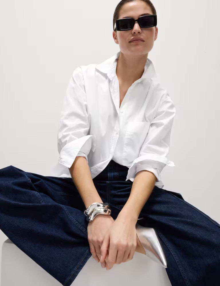 Pure Cotton Oversized Shirt | Marks & Spencer (UK)