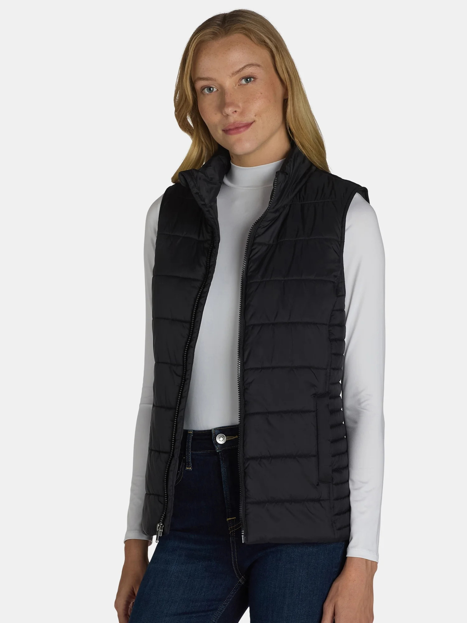 Time and Tru Women's and Women's Plus Puffer Vest, Sizes XS-3X | Walmart (US)
