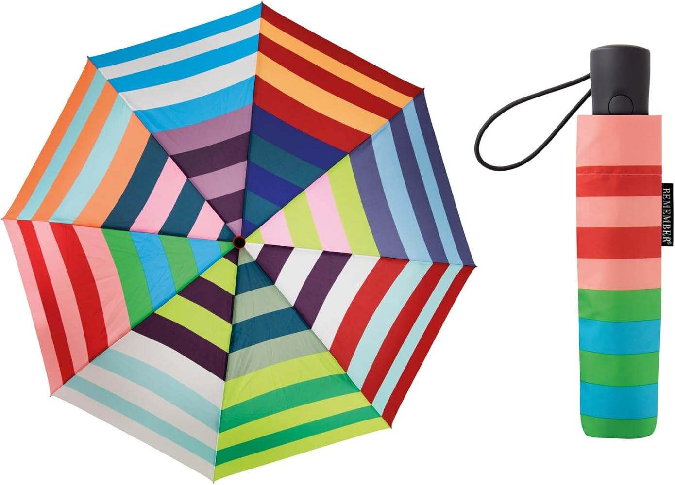 Remember Taschen Regenschirm - ge\u00f6ffnet L 58cm, \u00d8 100 cm - Bunter Regenschirm | Amazon (DE)
