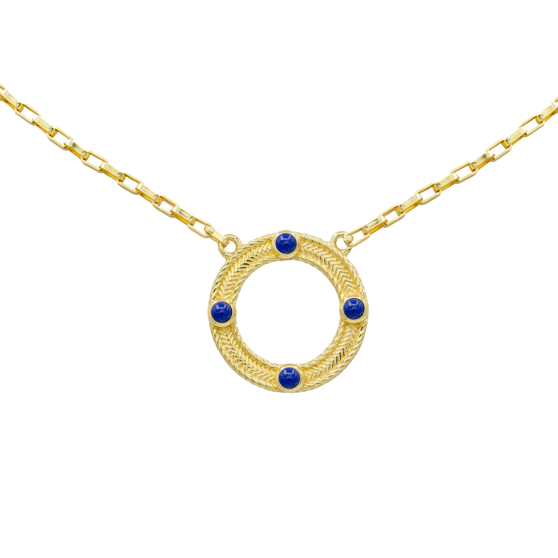 Aspen Open Circle Necklace with Gemstones | MARCIA MORAN