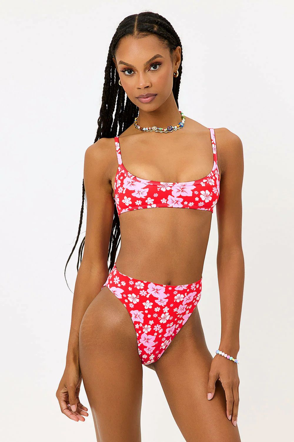 Dallas Floral Bralette Bikini Top - Coconut Girl | Frankies Bikinis