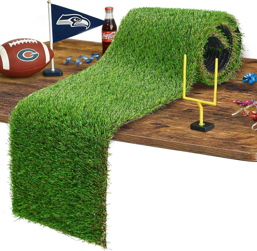 GLOBREEN Artificial Grass Table Runners 48 Inches - Green Faux Grass Turf Table Runner for Golf F... | Amazon (US)
