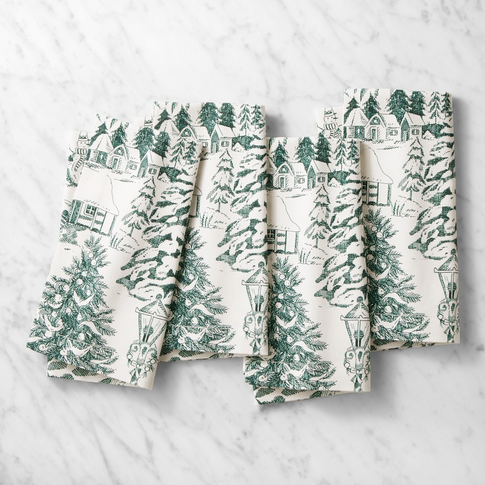 Woodland Berry Toile Napkins, Set of 4 | Williams-Sonoma