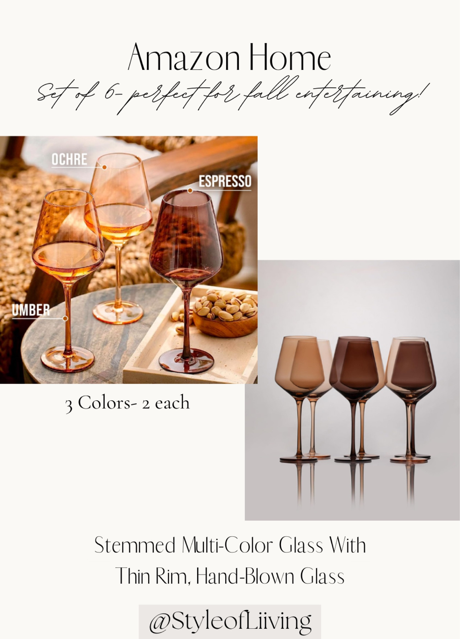 Crystal Venus Wine Glass Set