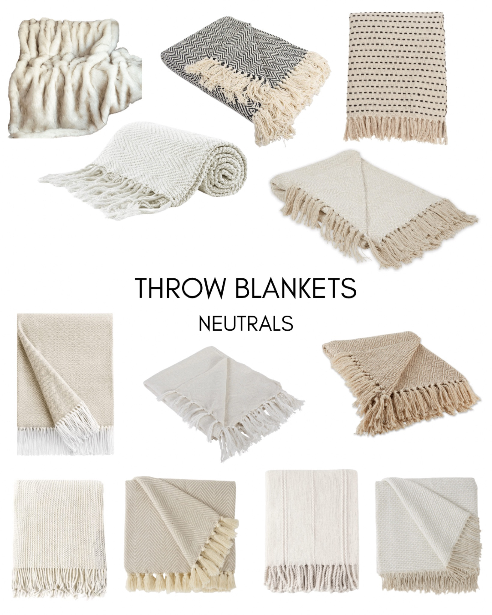 Amazon Home Neutral Throw Blanket Roundup 

Faux fur woven herringbone texture and more 

#amazon #amazonhome #founditonamazon #throwblanket #throw #blanket 

#LTKhome #LTKFind #LTKunder50