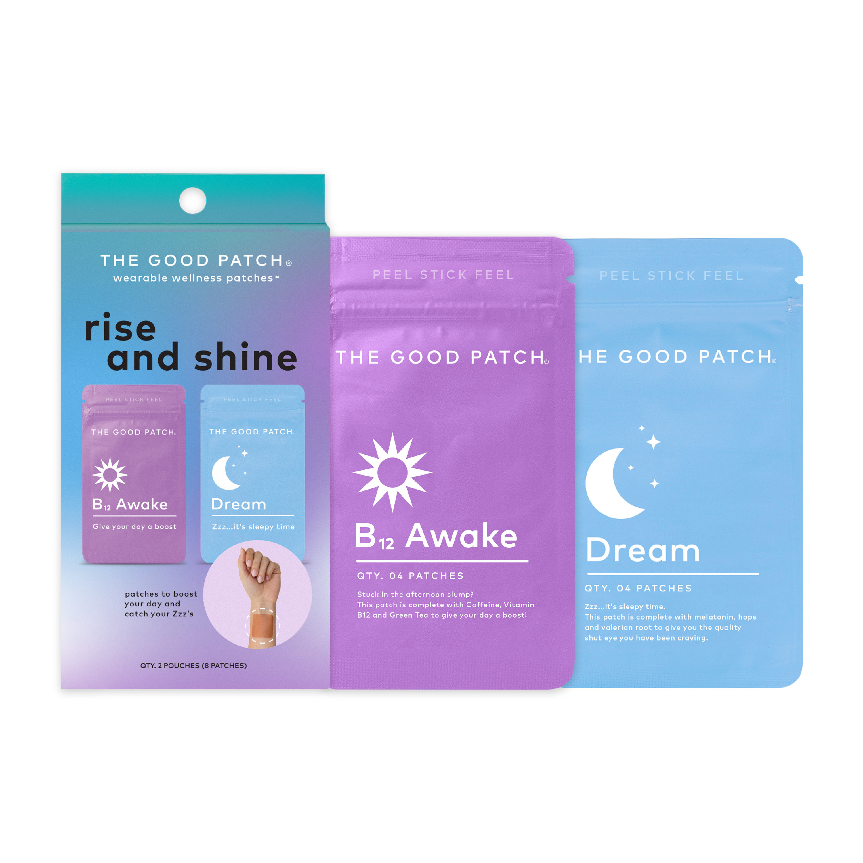 The Good Patch Wearable Wellness Patches - Rise and Shine Set | Grove