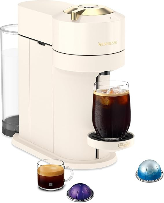 Nespresso Vertuo Next Coffee and Espresso Maker by De'Longhi, Creamy White and Gold | Amazon (US)
