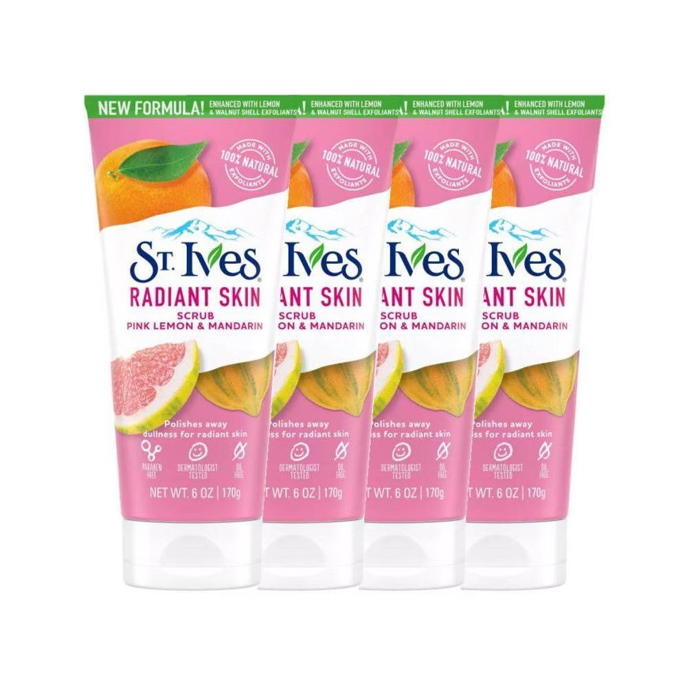 St. Ives Lemon and Mandarin Facial Scrub - 4pk/6oz | Target