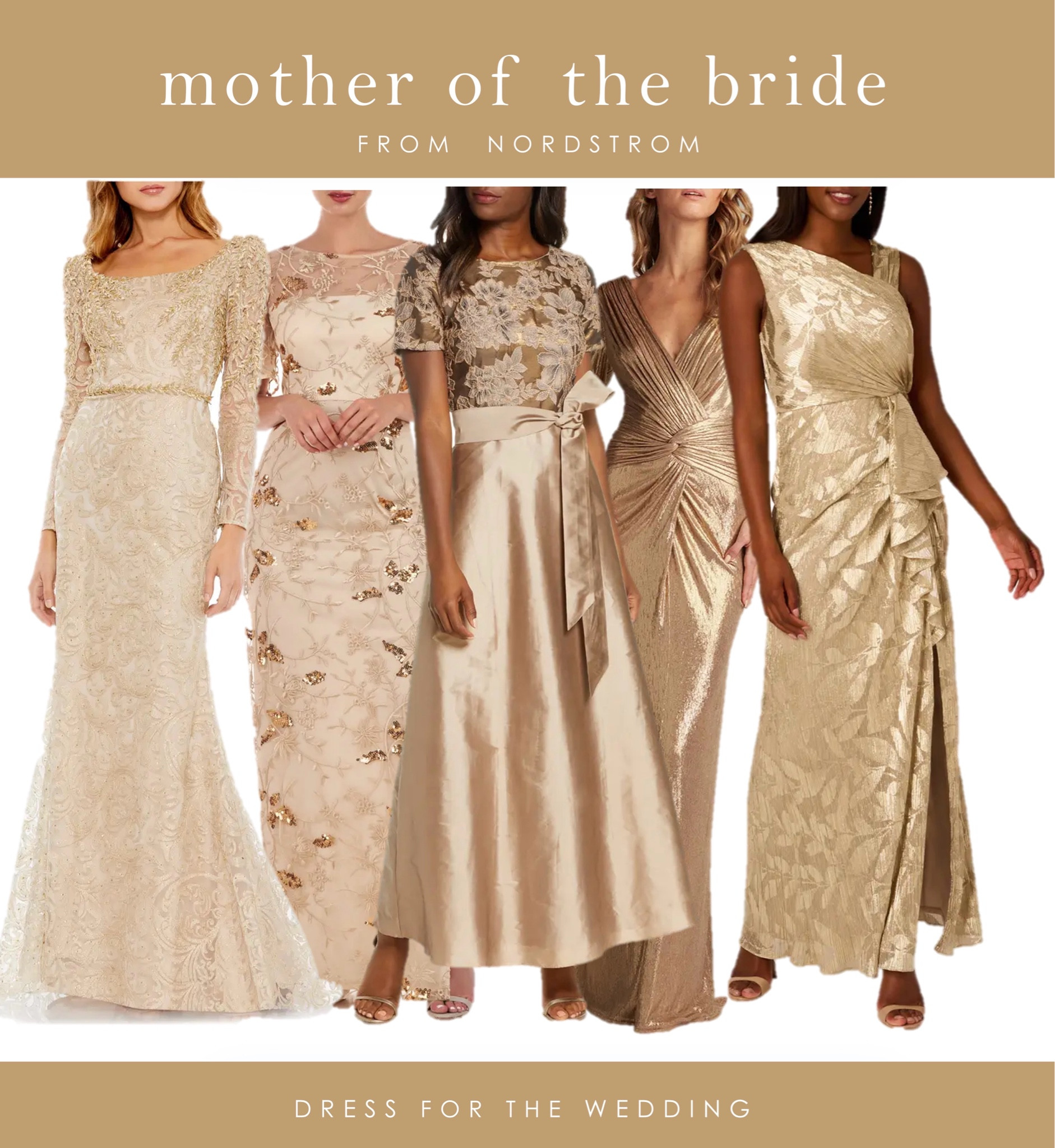 Gold dresses for weddings, mother of the bride dress gold dress champagne dress mother of the groom dress formal dress fall wedding black tie wedding wedding guest dress Mac Duggal dress fashion over 40 fashion over 50 Nordstrom dress 

#LTKWedding #LTKOver40 #LTKxNSale