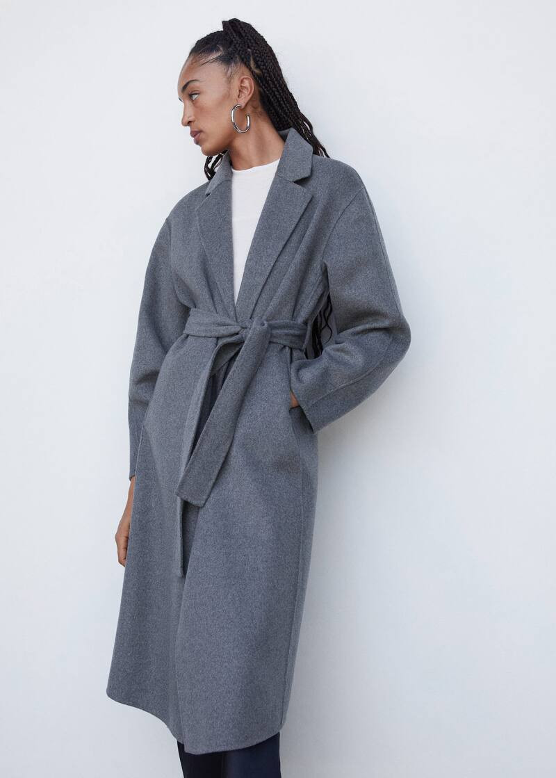 Belt handmade coat -  Women | Mango USA | MANGO (US)