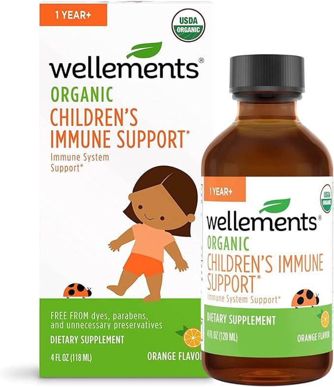 Wellements Organic Children’s Immune Support Syrup | Immune Support for Kids w/Vitamin C & Zinc... | Amazon (US)