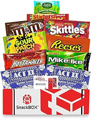 Redbox Movie Night Care Package with Popcorn, Candy and Movie Rental for College Students, Father... | Amazon (US)
