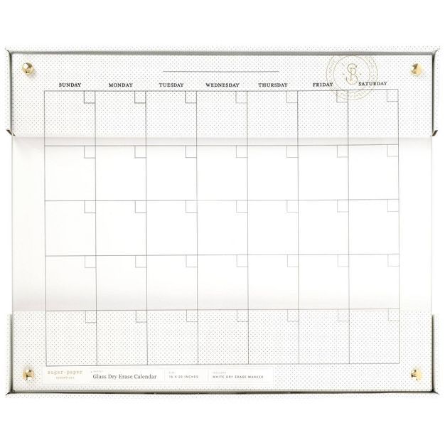 20"x16" Glass Dry Erase Calendar - Sugar Paper Essentials | Target