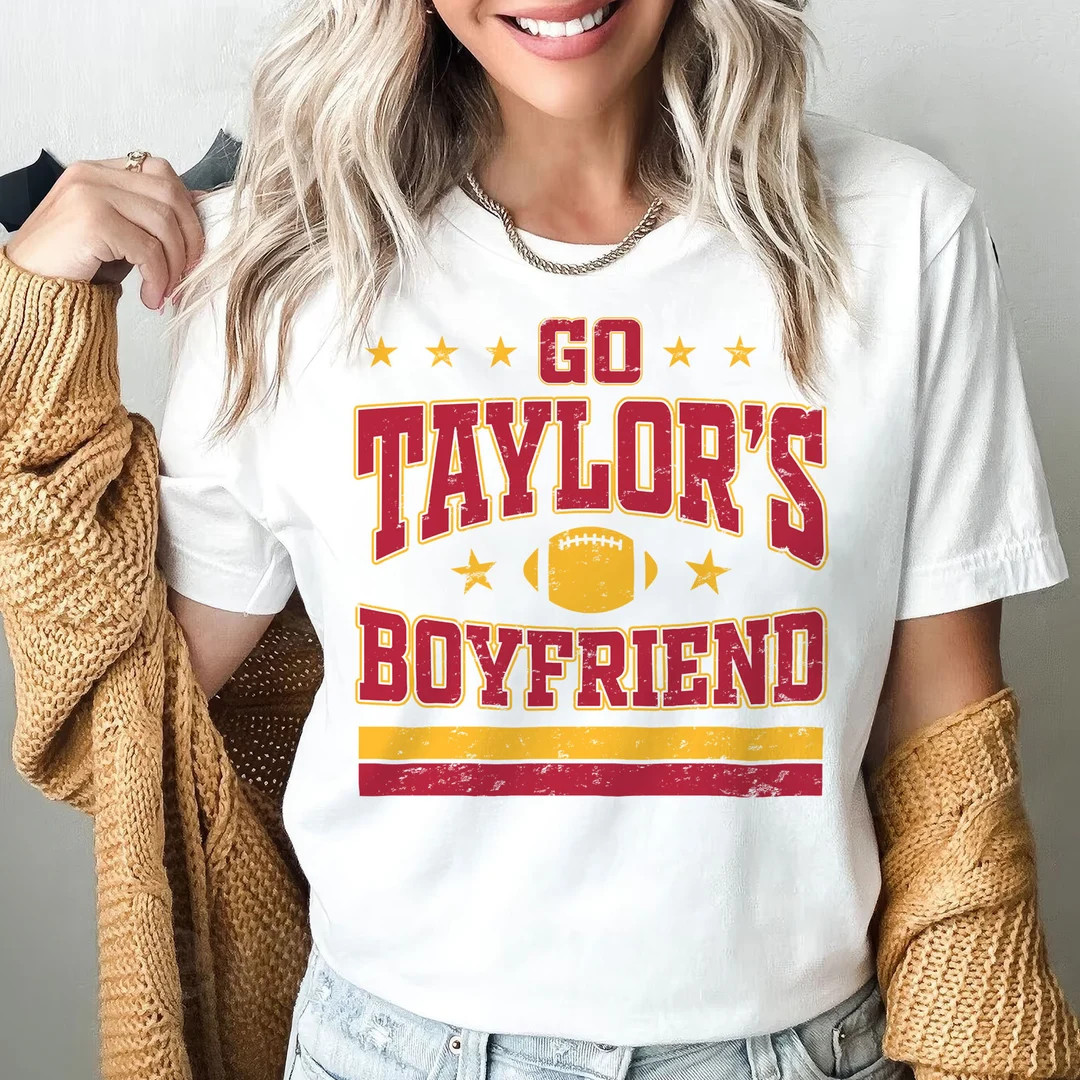 Go Taylors Boyfriend Shirt, Swift Kelce Shirt, Vintage Swift Shirt, Swiftie Football Shirt, Swift... | Etsy (US)