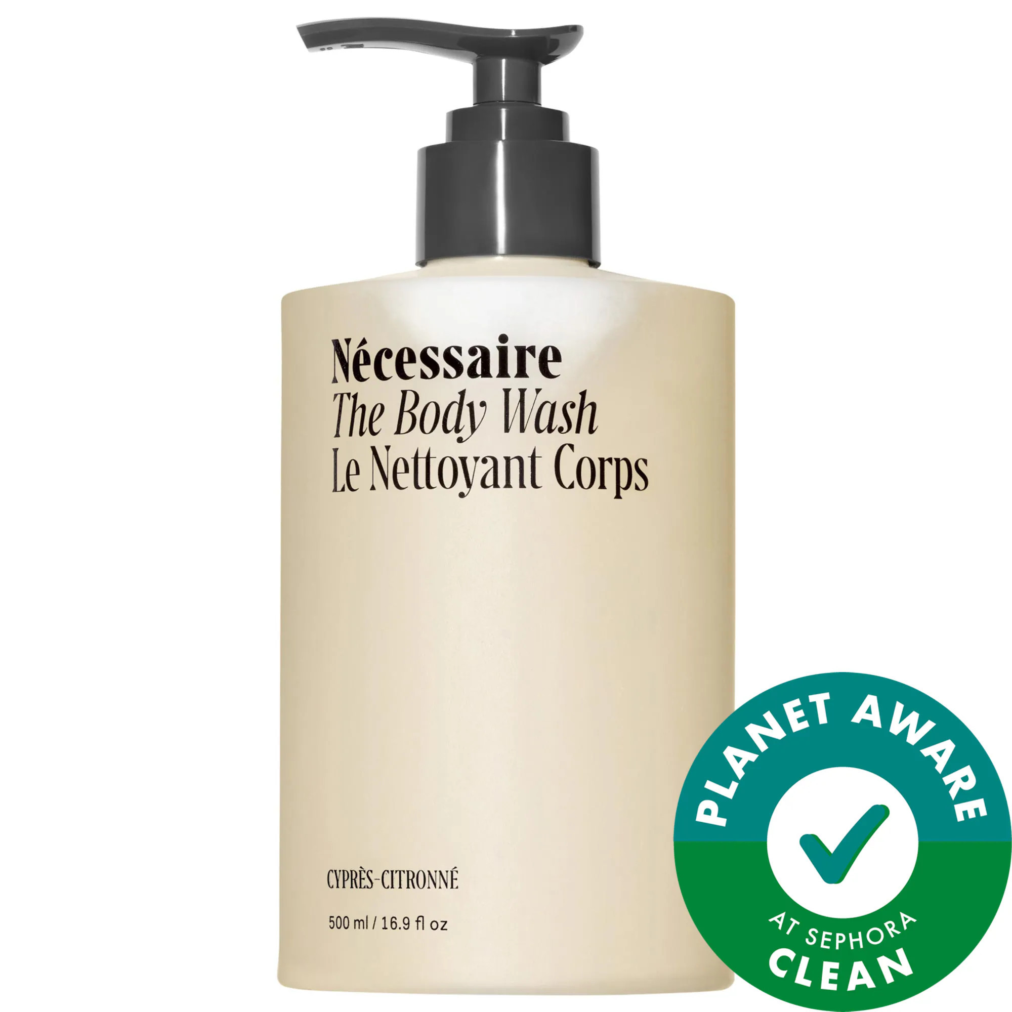 Nécessaire The Body Wash Cyprès-Citronné With Pump - Multi-Oil Cleanse 16.9 oz/500 mL | Sephora (US)