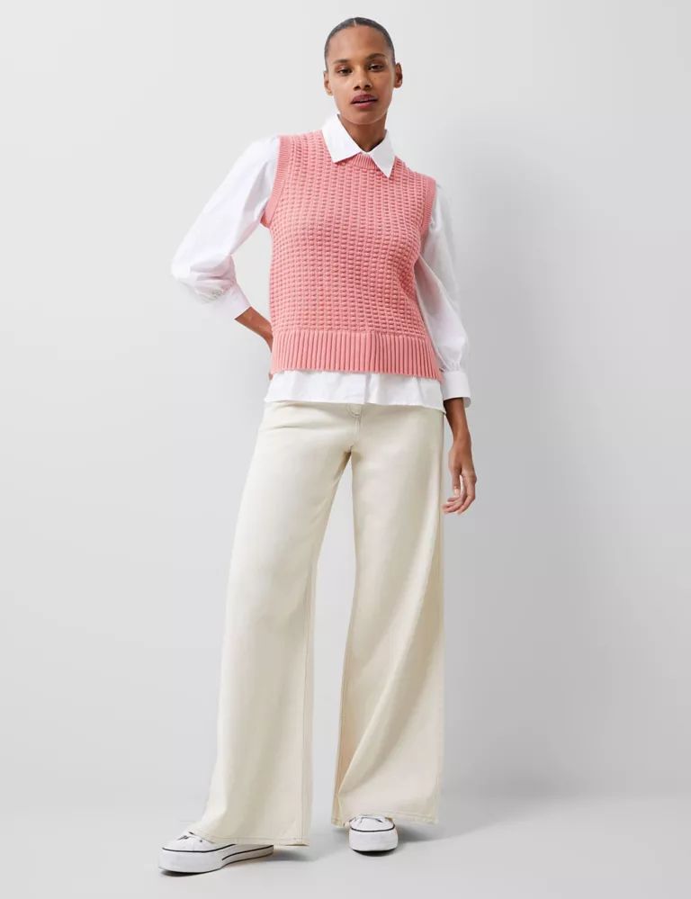 Pure Cotton Shirt Knitted Vest | Marks & Spencer (UK)