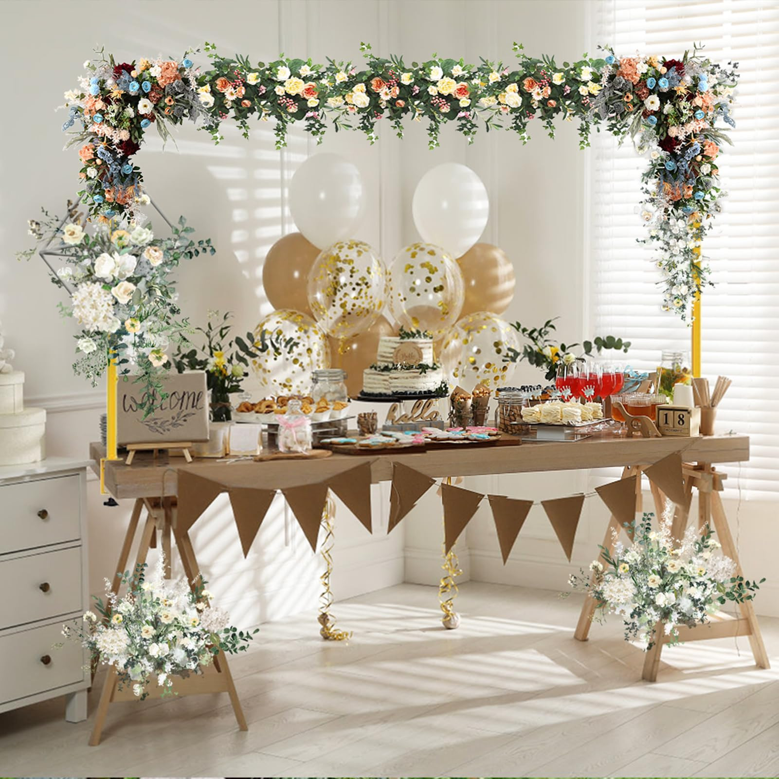 Over The Table Rod Stand with Clamps, Adjustable Table Arch 28"-98" Length, 13"-42" Tall, Table B... | Amazon (US)