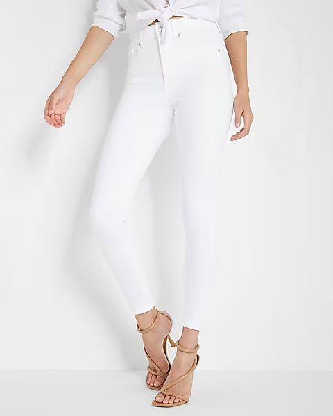 High Waisted White Supersoft Skinny Jeans | Express (Pmt Risk)