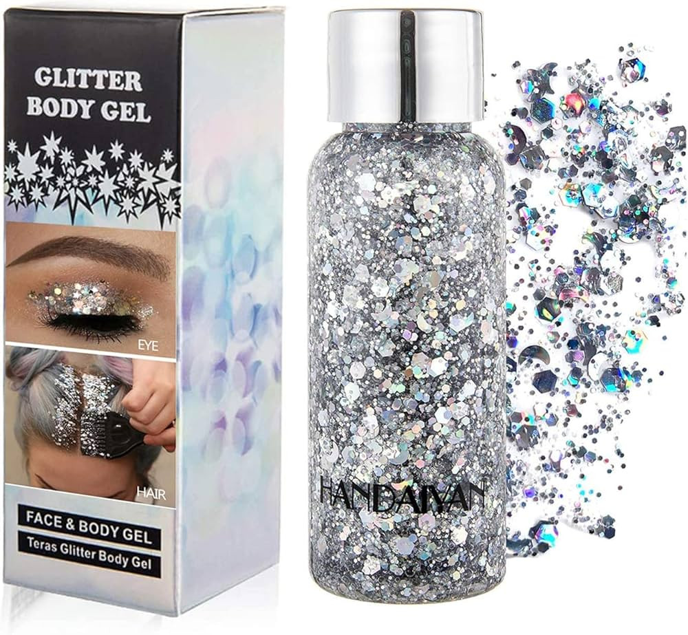 GL-Turelifes Mermaid Sequins Chunky Glitter Liquid Eyeshadow Glitter Body Gel Festival Glitter Cosme | Amazon (US)