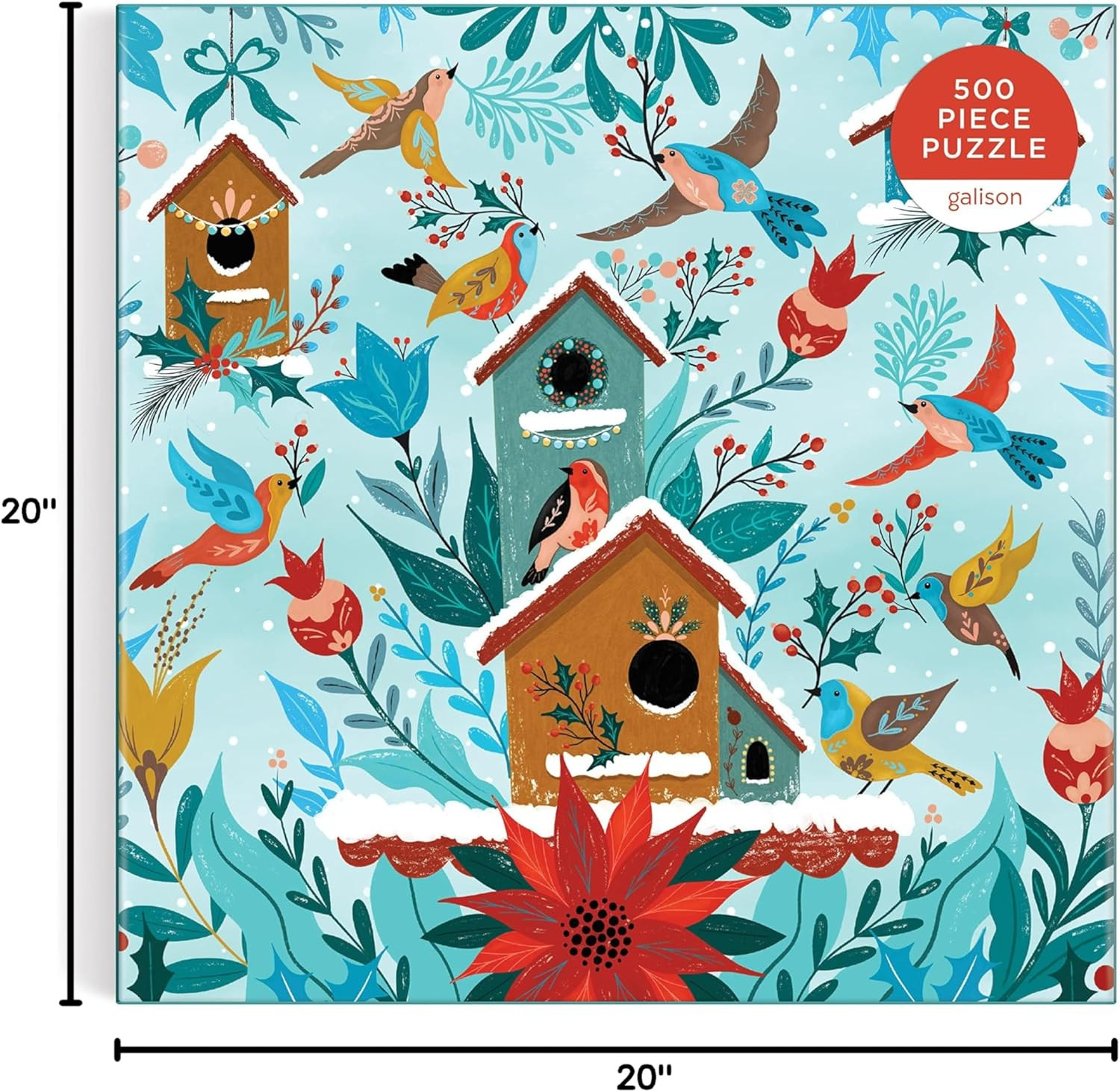 Galison Winter Perch 500 Piece Puzzle from Galison - 20" x 20" Winter Themed Puzzle That is Perfe... | Amazon (US)