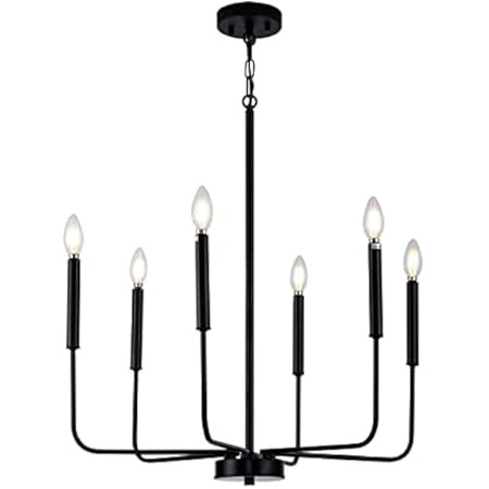 Farmhouse Chandeliers with 8-Light,Dining Room Lighting Fixtures,Classic Candle Ceiling Hanging Rust | Amazon (US)
