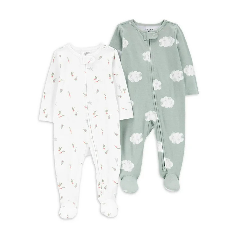 Carter's Child of Mine Baby Unisex Sleep N Play, 2-Pack, Sizes Preemie-6/9 Months | Walmart (US)