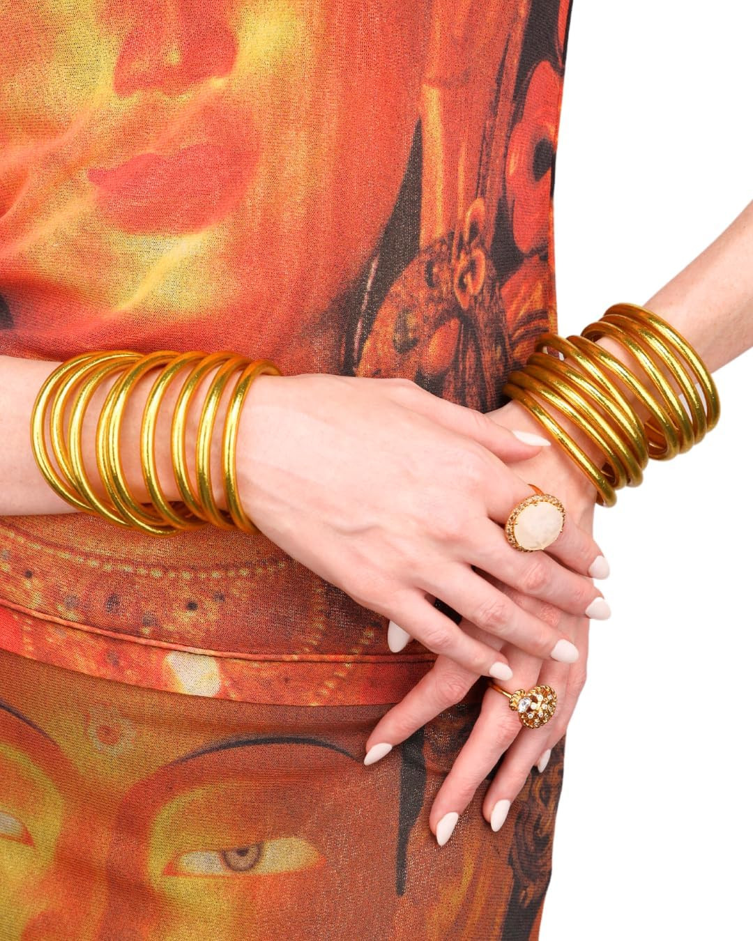 BuDhaGirl Gold All Weather Bangles (AWB) - Serenity Prayer | Amazon (US)