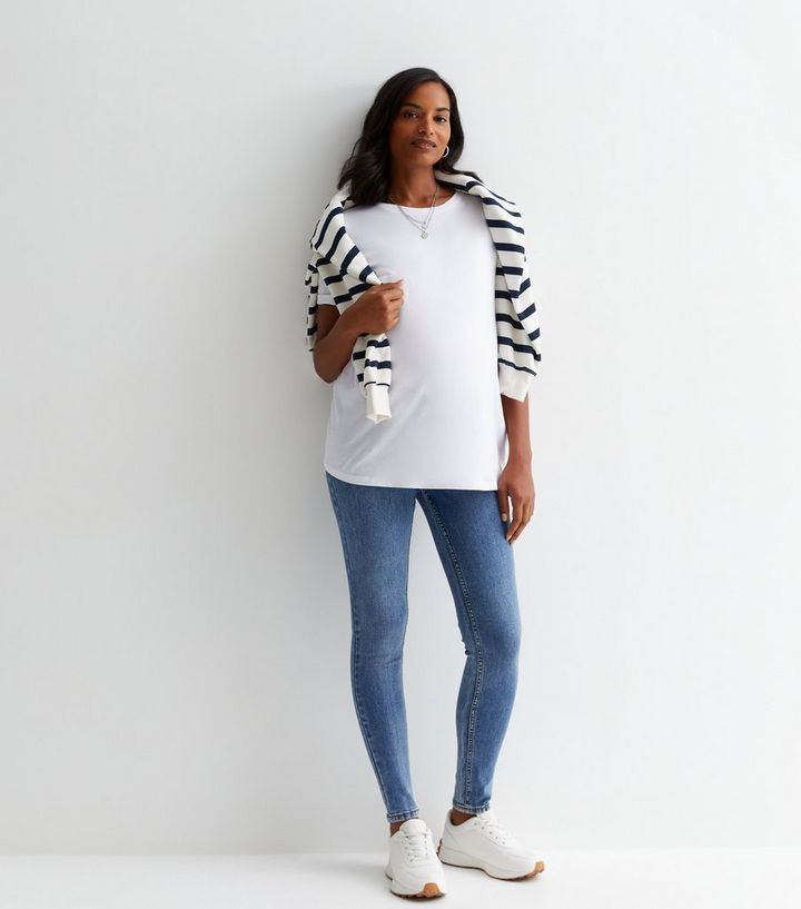 Maternity Blue Under Bump Lift & Shape Emilee Jeggings
						
						Add to Saved Items
						Remo... | New Look (UK)