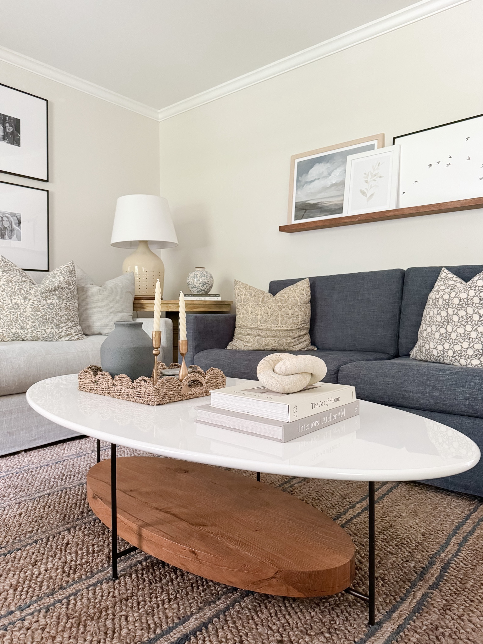 Coastal Coffee Table Styling

candle sticks, metal taper, gold handle holders, marble coasters, rattan tray, wood chain, coffee table books, white coffee table, jute rug, sherri calnan home 

 

#LTKFindsUnder50 #LTKHome #LTKStyleTip