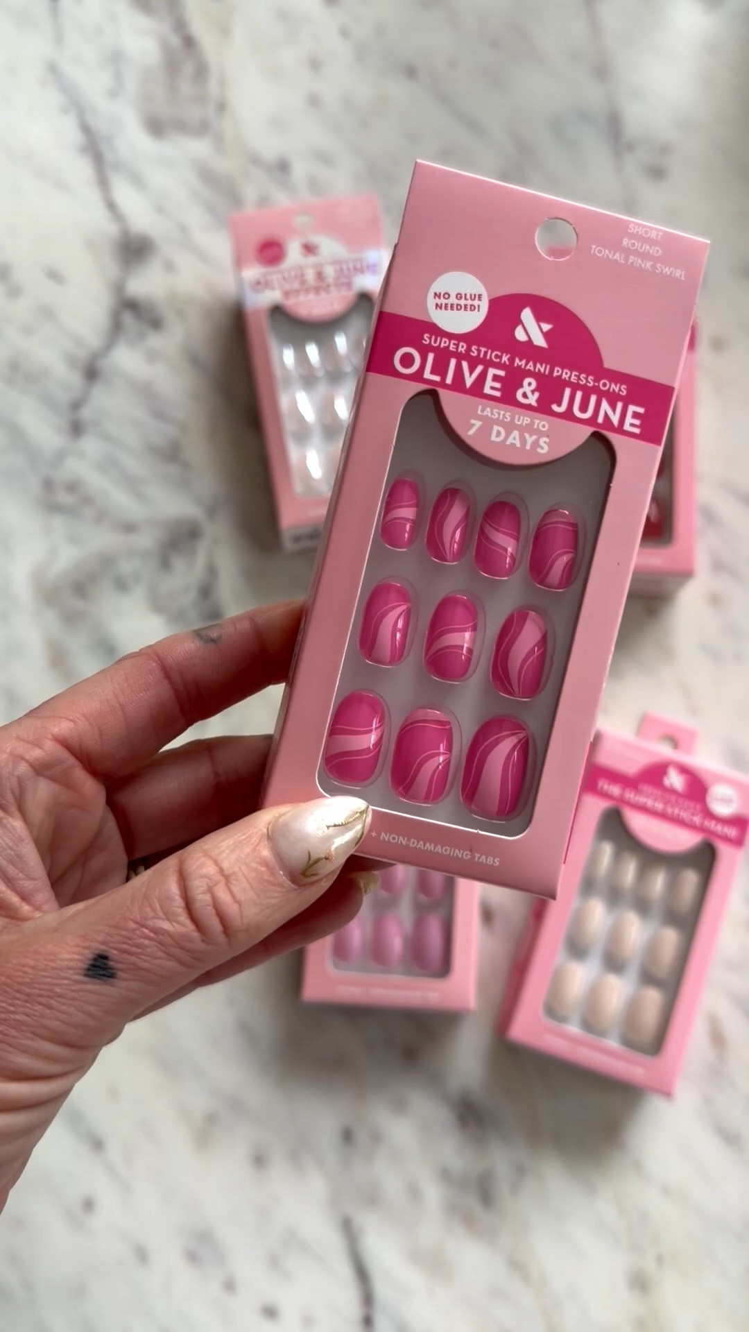 Olive & June press on nails available at target, chrome, nail polish, and easy press on nails for girls and tweens