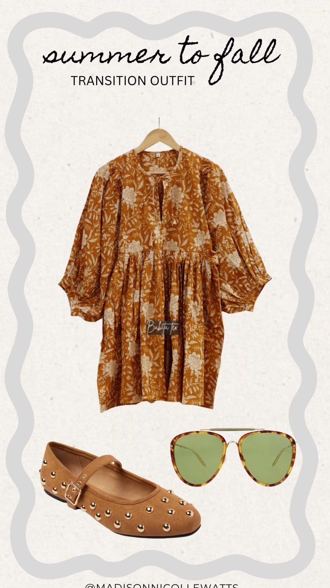 I’m obsessed with these suede embellished flats for fall! And this dress is perfect to call you into fall and the print is so cute!

Etsy, Amazon, daughters of India, brown dress, mini dress, fall dress, brown suede flats, fall shoes, Mary Jane flats, Gucci sunglasses

#LTKFindsUnder50 #LTKFindsUnder100 #LTKStyleTip