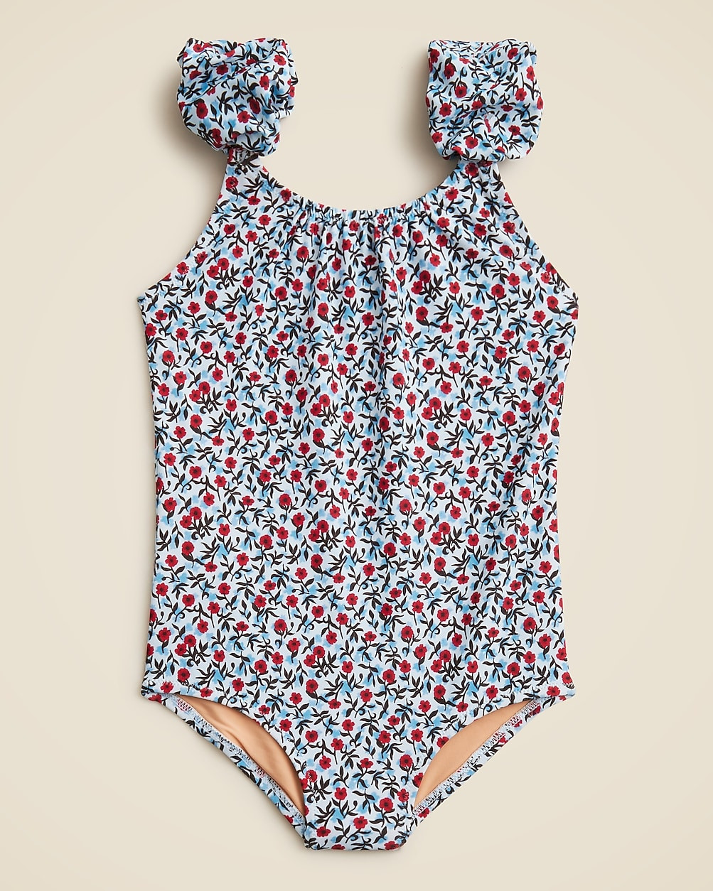 IN YOUR SHOPPING BAGGirls' puff-sleeve one-piece swimsuit with UPF 50+ fabric | J. Crew US