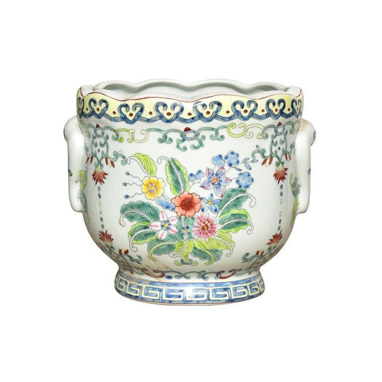 Floral Porcelain Cachepot | The Well Appointed House, LLC