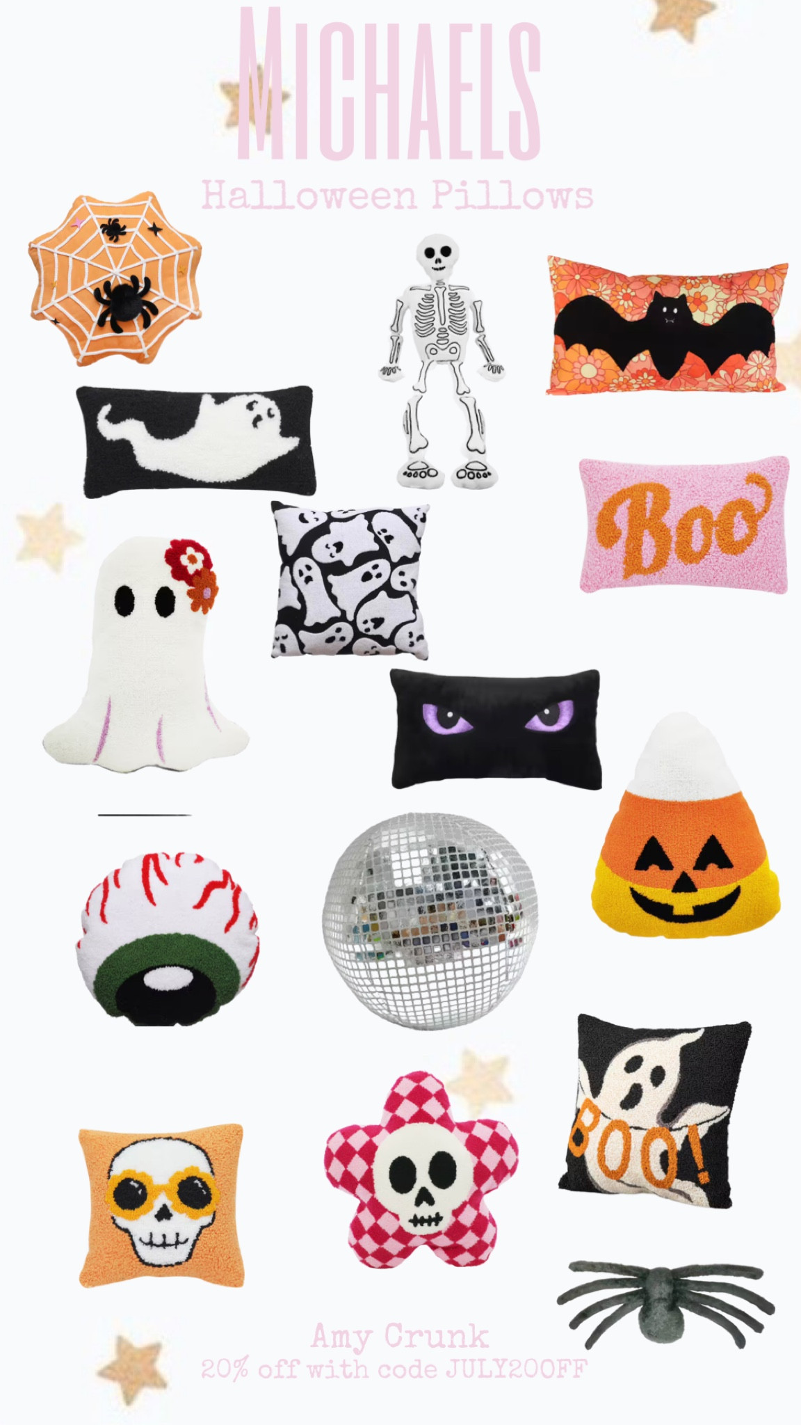Michael’s is smashing the pillow game🎃 
20% off with JULY20OFF
#michaels #halloween #halloweendecor

#LTKSaleAlert #LTKSeasonal #LTKHome