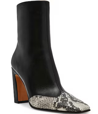Steve Madden Lyle Leather Snake Cap Toe Ankle Booties | Dillard's | Dillard's