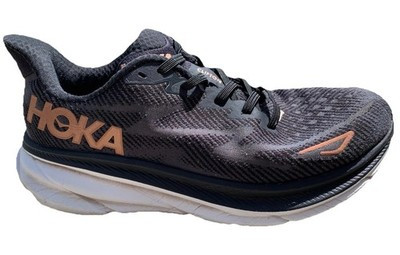 Size 8.5 B - Hoka Clifton 9 Black Rose Gold Running Shoes Womens 1127896 Sneaker | eBay US