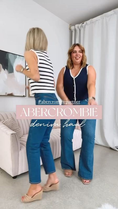 Abercrombie denim haul! Use code AFLOVERLY for an extra 15% off site-wide! Fit is true to size on all items. I am wearing an XS/25 & Nichelle is wearing an XL/33! 

#LTKSpringSale #LTKfindsunder100 #LTKstyletip