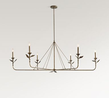 Botanical Forged Iron Chandelier (65") | Pottery Barn (US)