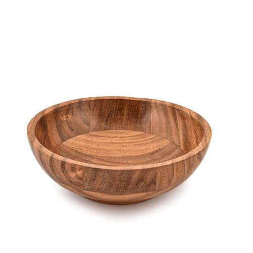 Kaizen Casa Fruit Bowl Acacia Wood Serving Wooden Bowls For Décor Decorative Bowl for Veggies, Fruits Handmade Wooden Serving Bowl (7" X 7" X 3") | Amazon (US)