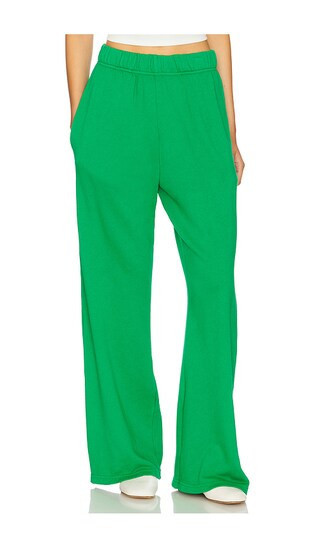 Michael Lauren Mabel Wide Leg Pant in Green. - size L | Revolve Clothing (Global)