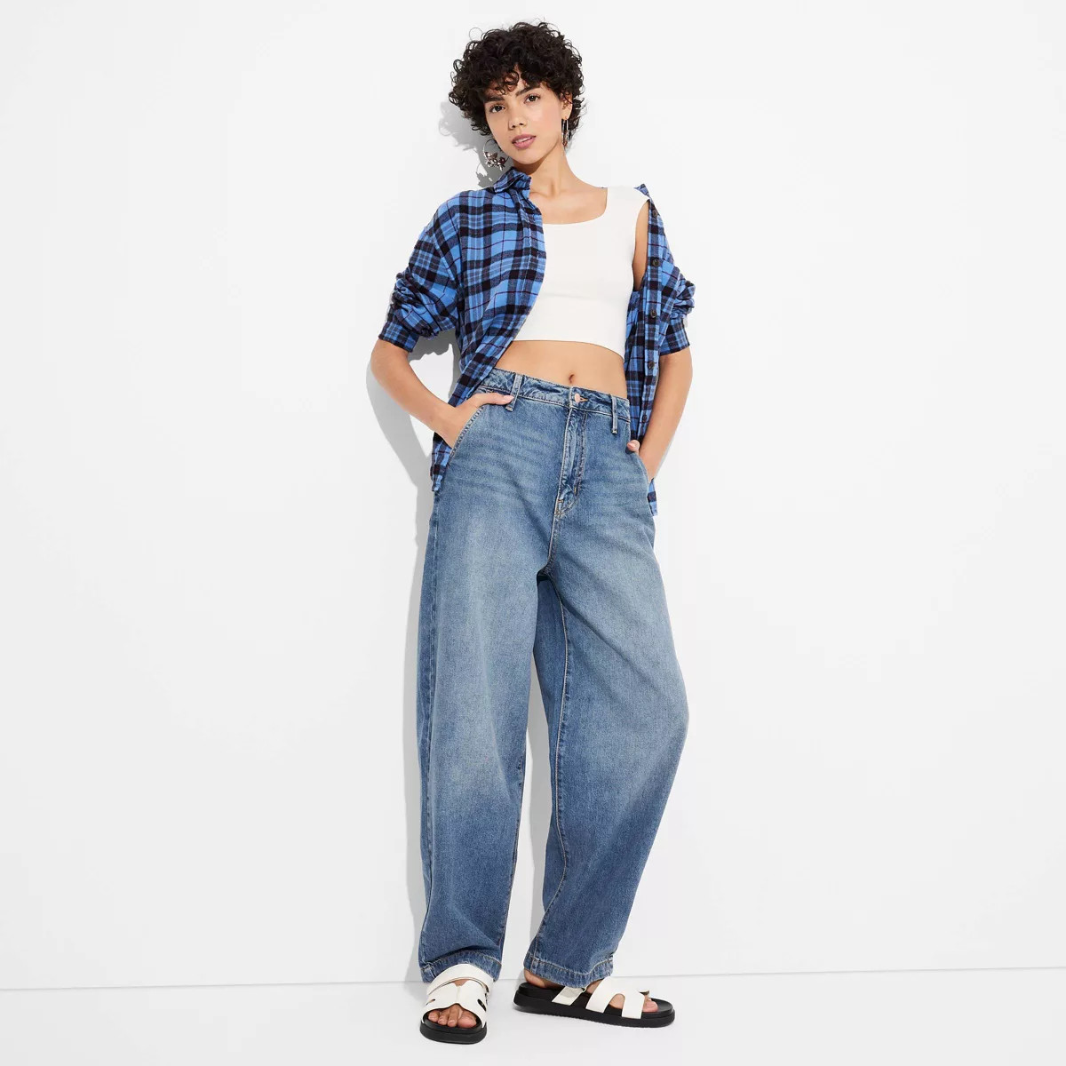 Women's Mid-Rise Barrel Leg Skater Jeans - Wild Fable™ | Target