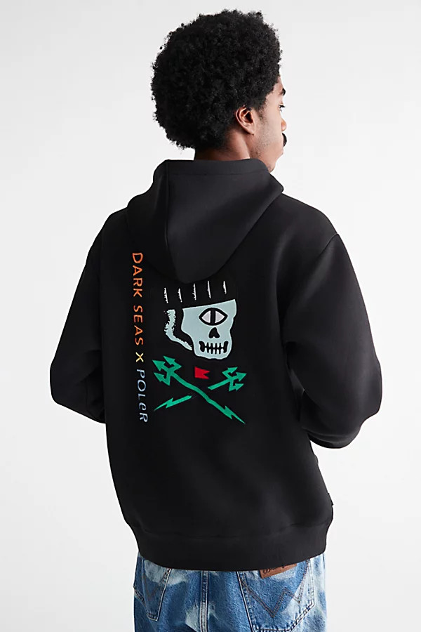 Dark Seas X Poler One Eye Skull Hoodie Sweatshirt | Urban Outfitters (US and RoW)