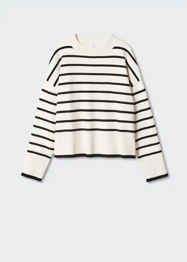 Oversized striped sweater -  Women | Mango United Kingdom | MANGO (UK)