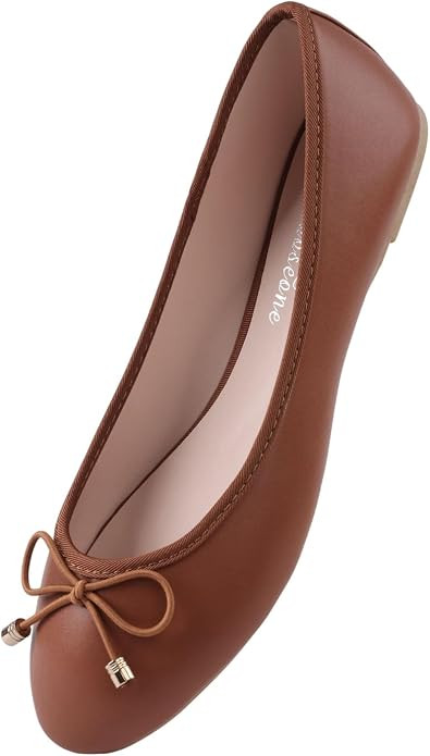 CHOOSEONE Women's Ballet Flats Shoes Round Toe Comfortable Walking Ballerina Dress Shoes | Amazon (US)