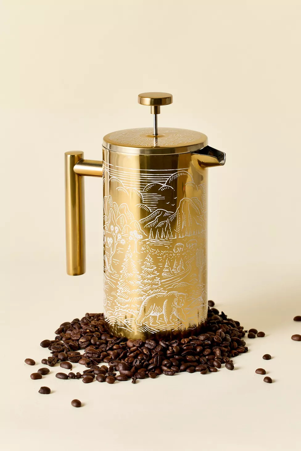 Parks Project National Parks Brass French Press | Urban Outfitters (US and RoW)