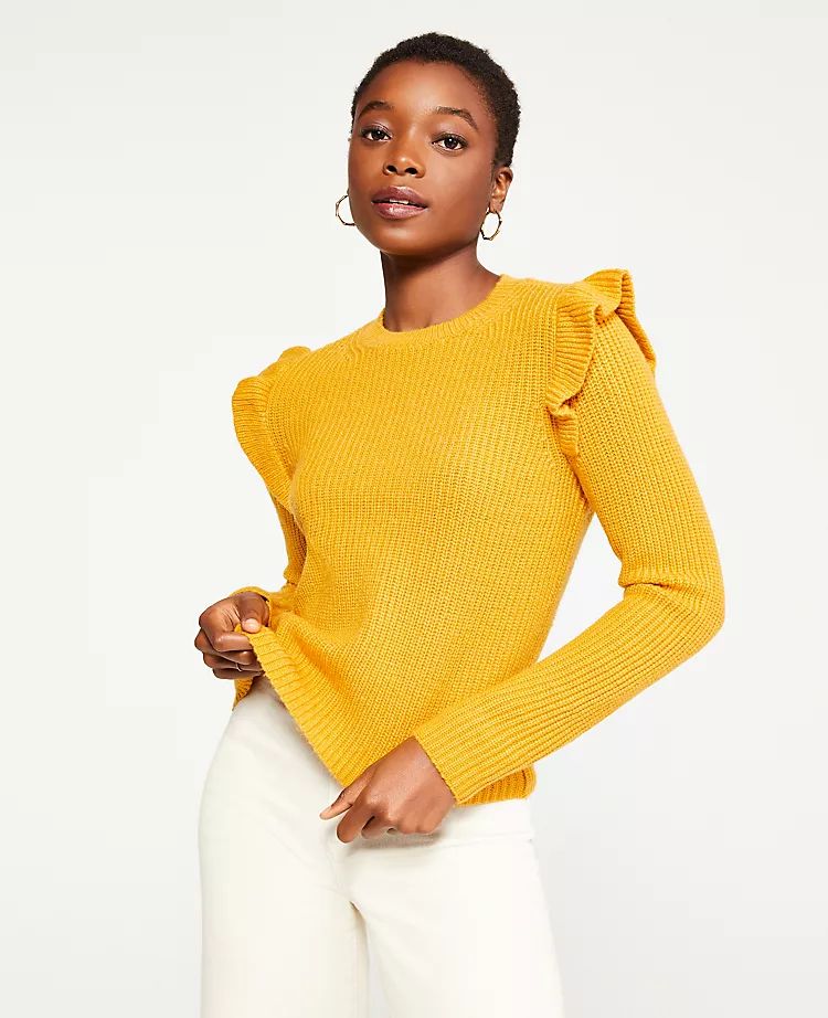 Ruffle Shoulder Sweater | Ann Taylor | Ann Taylor (US)